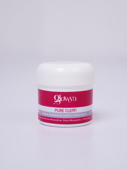 Crema Desmaquillante con aceite de almendras, rosa mosqueta y vitamina E | Pure Clean